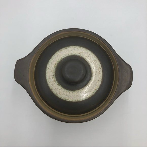 Vintage Denby Russet Covered Casserole Dish / Soup Pot England Approx 5"W X 3"H. - Picture 2 of 6